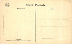 VINTAGE POSTCARD Bruges Panorama taken D a window of the Tower of the Belfry