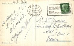 Pez gordo E Casle Sant Angeio de Roma de la POSTAL de la VENDIMIA