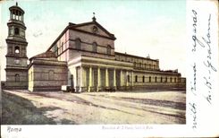 La POSTAL Roma Basicila di S Pablo Fuori de la VENDIMIA lo emparedo