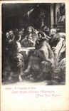 VINTAGE POSTCARD Milano R Pinacoteca di Brera Gesu Cristo istuisce L eucarestia Pietro palo Rubens