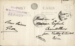 Casa de senorio de Orcueil Jersey del montaje de la POSTAL de la VENDIMIA