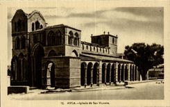 VINTAGE POSTCARD Avila lglesia of san Vicente