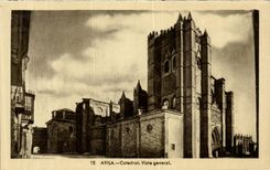 VINTAGE POSTCARD Avila Catedral Vista general