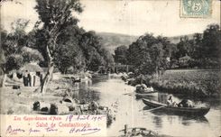 VINTAGE POSTCARD Water D Asia Hello of Constantinople Turkey