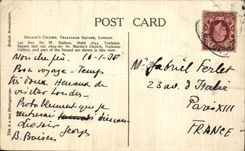 VINTAGE POSTCARD London Nelson S column Trafalgar public garden