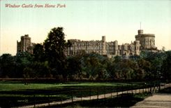 VINTAGE POSTCARD Windsor Castle from Park Home