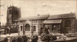 VINTAGE POSTCARD Bradford parish church