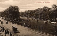 VINTAGE POSTCARD Rotten Row London Horse Hippisme Horses