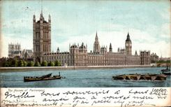 VINTAGE POSTCARD The Houses off Parliment London