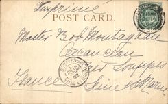 VINTAGE POSTCARD Lamgeth De luxe hotel London Boadicea Boat