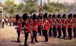 POSTAL Militaria de la VENDIMIA en los uniformes de Londres Militaria