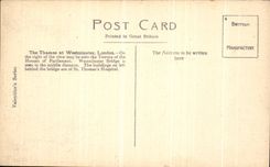 VINTAGE POSTCARD The Thames At Westminster London
