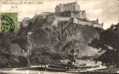 VINTAGE POSTCARD Edinburgh Castle From The North