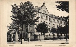 VINTAGE POSTCARD Worms the Militaria barracks