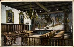VINTAGE POSTCARD Worms Kaisersaal im Rathaus