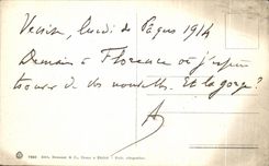 VINTAGE POSTCARD Venezia Piazza Ducal Column di Marco E Todaro