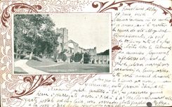 Abadia de Ruon Fontain de la POSTAL de la VENDIMIA