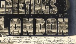 VINTAGE POSTCARD Greetings from London Lun