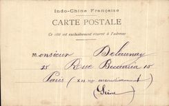 VINTAGE POSTCARD Tonkin With the operations Hunters annamites with contonnement the Horses