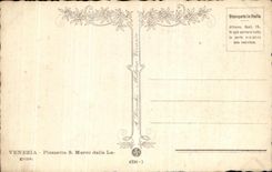 VINTAGE POSTCARD Venezia Piazzetta S Marco paved Laguna