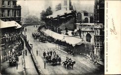VINTAGE POSTCARD The Prince Princess Off Wales Arriving At The Abbey London