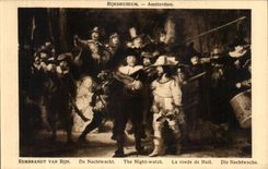 CPA Rijksmuseum Amsterdam Rembrandt van Rijn La ronde de nuit Mousquetaires