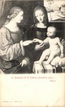 VINTAGE POSTCARD Milano Sposalizio di S Caterina Bernardino Luini