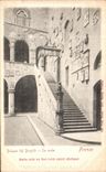 El La Scala de Palazzo Del Bargello de la POSTAL de la VENDIMIA pavimento Citta Dei Nori Invio Saluti Affettuosi Firenze