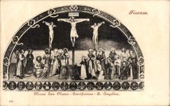 POSTAL Firenze Museo San Marco Crocifissione B Angelico de la VENDIMIA
