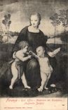 Raffaello Sanzio de Uffizi Madonna del CArdellino de la rozadura de Firenze de la POSTAL de la VENDIMIA