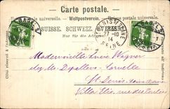 VINTAGE POSTCARD Mathauskirche Gruss aus Basel