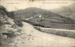VINTAGE POSTCARD Road De Lacarry and Chemin of Ahusquy