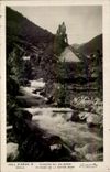 VINTAGE POSTCARD Valley D Aran Landscape of the black river