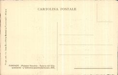 POSTAL Firenze Palazzo Vocchio Salone del Cinquecento L Udienza de la VENDIMIA