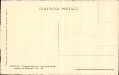 La POSTAL Firenze Palazzo Vocchio de la VENDIMIA lo llevo di Benedetto DA Majano