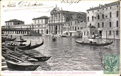 VINTAGE POSTCARD Venezia Li Canal Large idiot Stazione Ferroviaria
