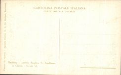 Basilica S Apollinare de Ravena Interno de la POSTAL de la VENDIMIA en clase