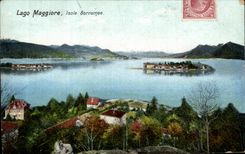 La POSTAL Lago Maggiore de la VENDIMIA aisla Borromee