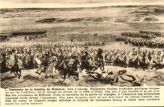 VINTAGE POSTCARD Panorama of the Battle of Waterloo Militaria