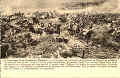 CPA Panorama de la Bataille de Waterloo La Brigade de Cavalerie Neerlandaise de Chigny Militaria