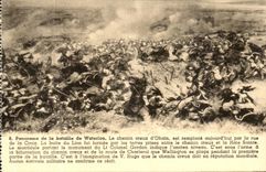 VINTAGE POSTCARD Panorama of the Battle of Waterloo the Sunken lane D Ohain Militaria