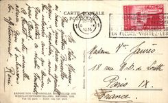 VINTAGE POSTCARD World Fair Brussels 1935 Sight of the park