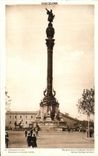VINTAGE POSTCARD Barcelona Monumento de Colon