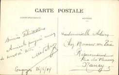 VINTAGE POSTCARD Longuyon Town hall