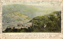 VINTAGE POSTCARD Gruss aus Heidelberg Ansicht von der Molkenkurn