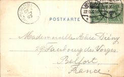 VINTAGE POSTCARD Gruss aus Heidelberg Ansicht von der Molkenkurn