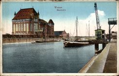 VINTAGE POSTCARD Worms Rheinhafen