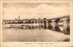 VINTAGE POSTCARD Remich the Moselle Die Mosel