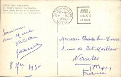 CPA Citta Del Vaticano St Feter a Square the Baslicia Place Saint Pierre Et La Basilique 