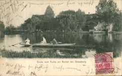 VINTAGE POSTCARD Gruss vom Fuchs amndt Buckel EIB Strassburg